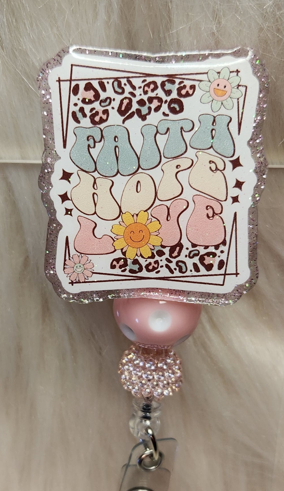 Faith Hope Love Badge Reel Face