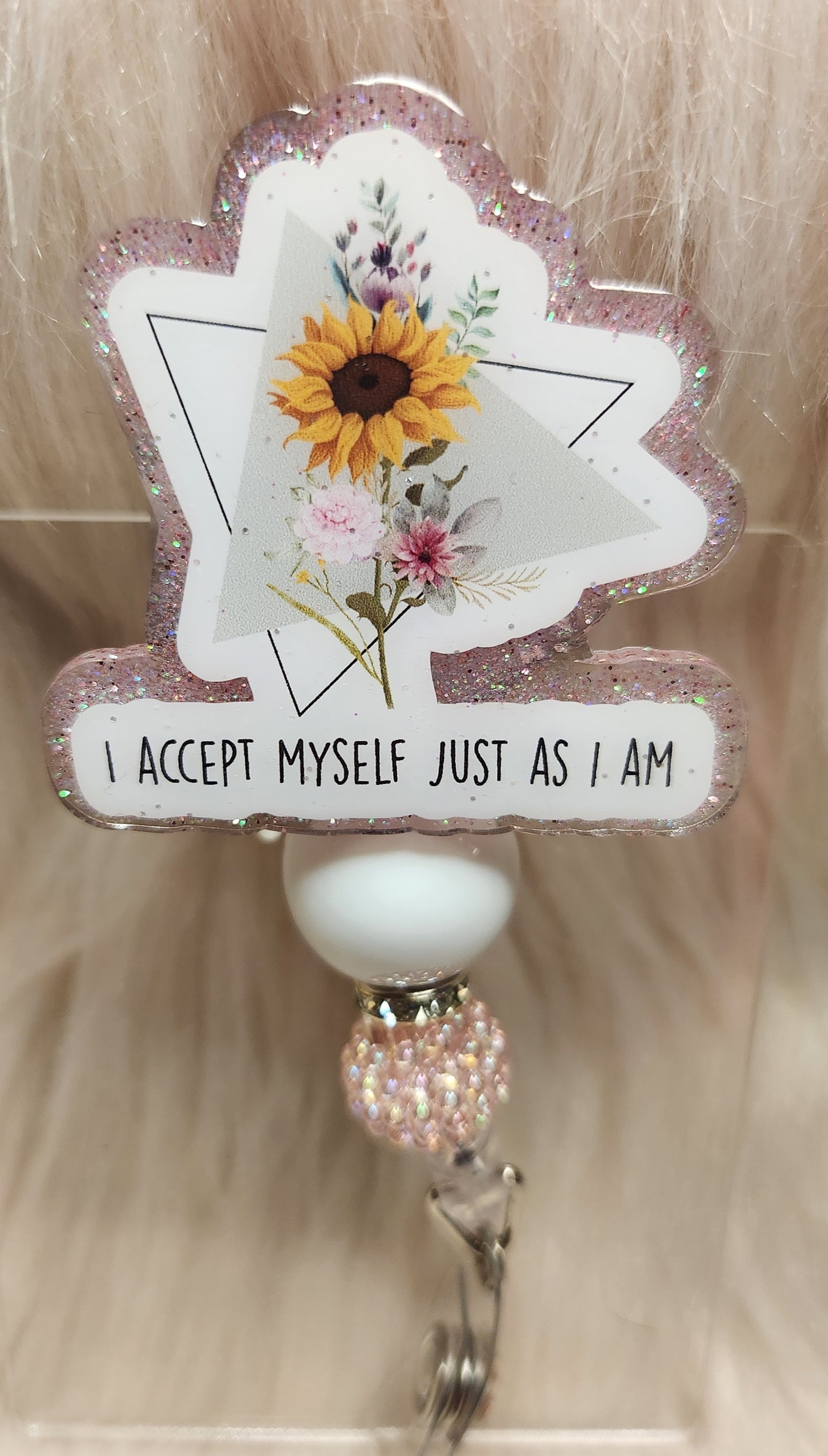 I Accept Myself Badge Reel Face