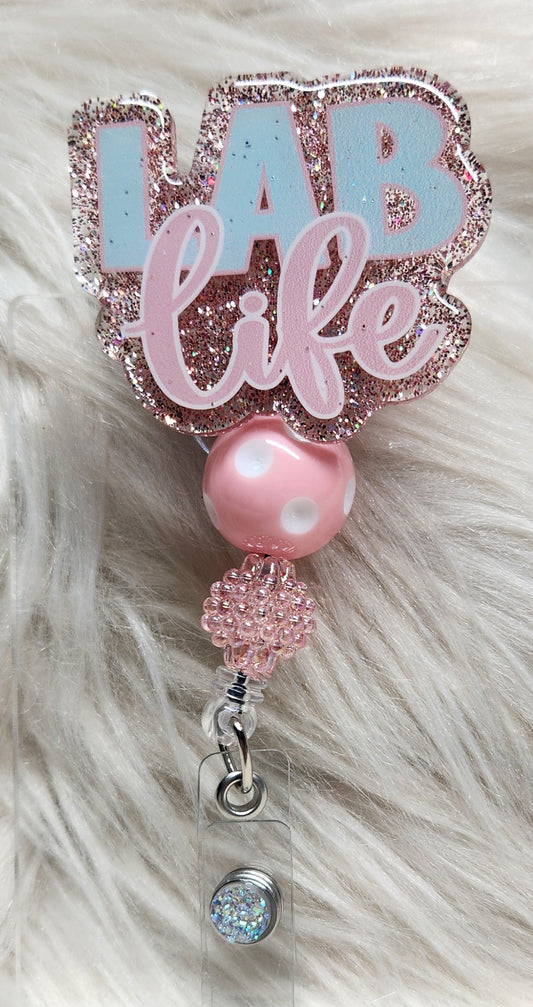 Lab Life Badge Reel Face