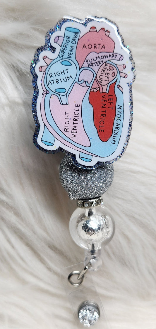 Anatomical Heart #8 Badge Reel Face