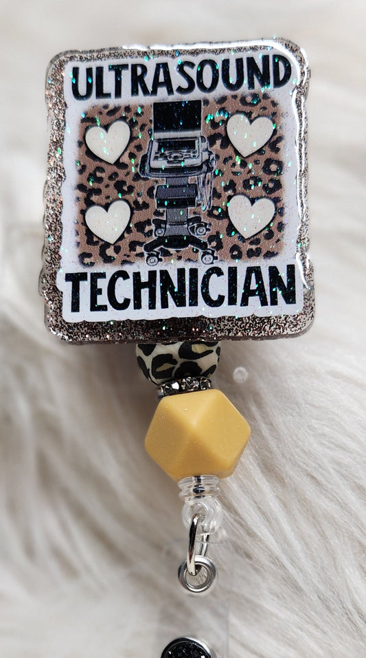 Ultrasound Tech Badge Reel Face