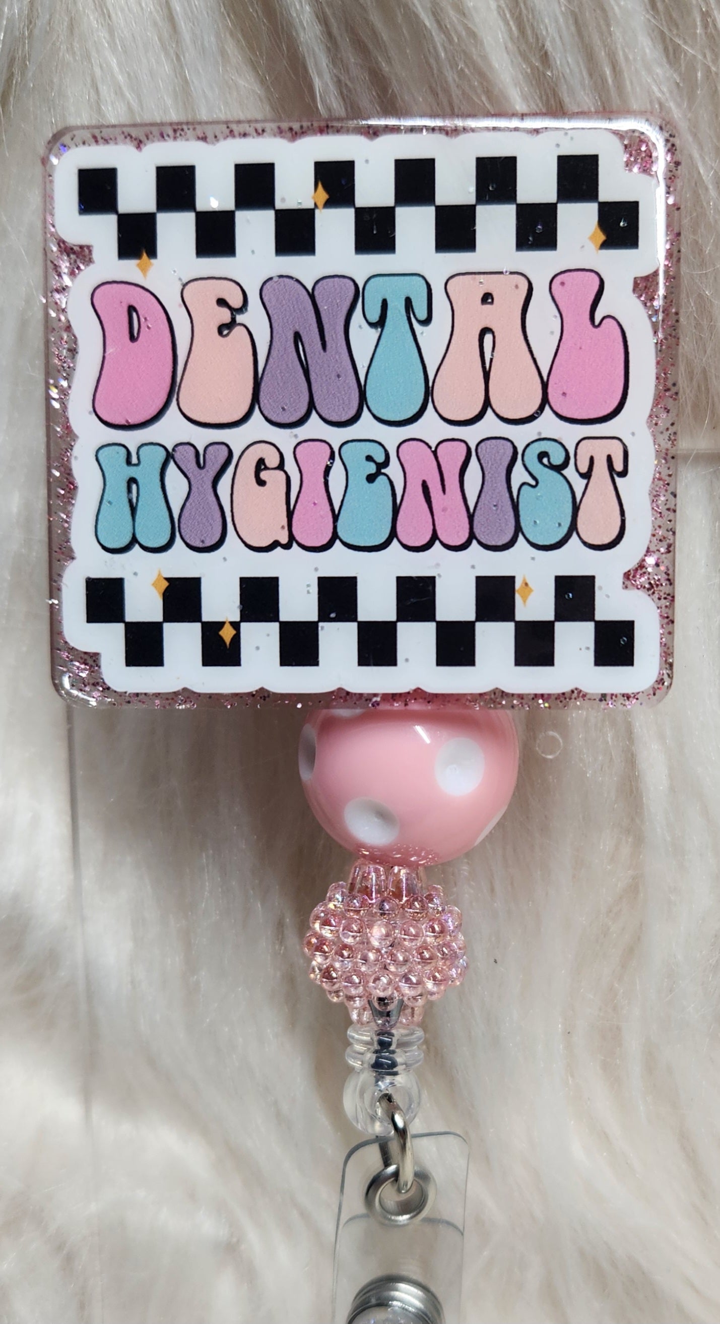 Dental Hygienist Badge Reel Face