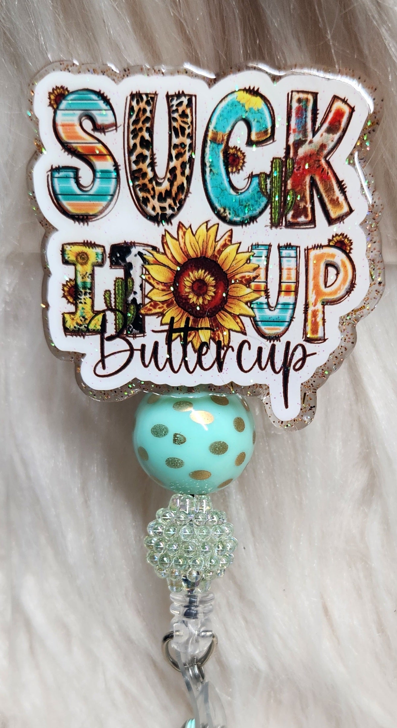Suck it Up Badge Reel Face