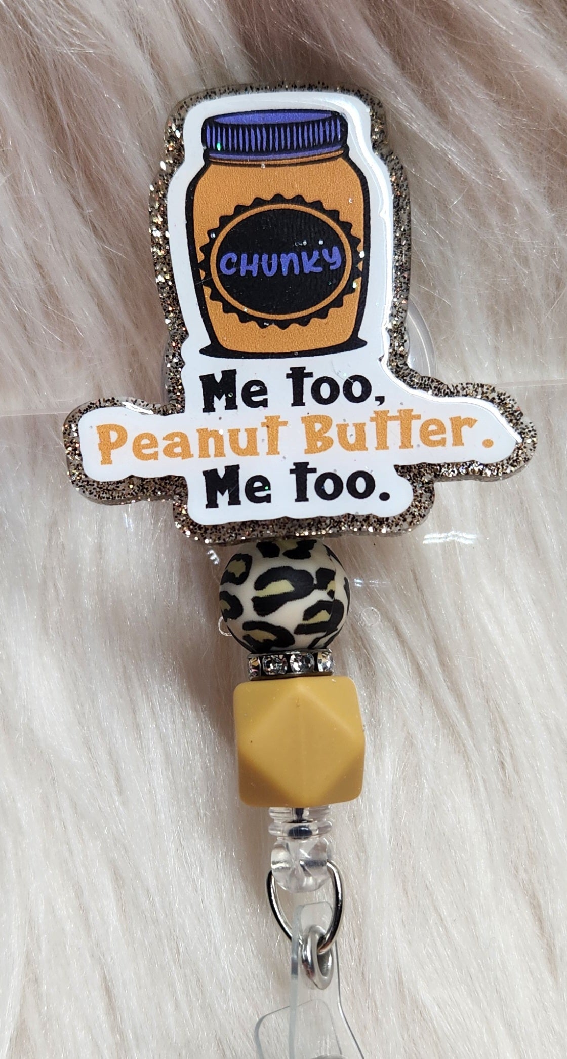 Me Too Peanut Butter Badge Reel Face