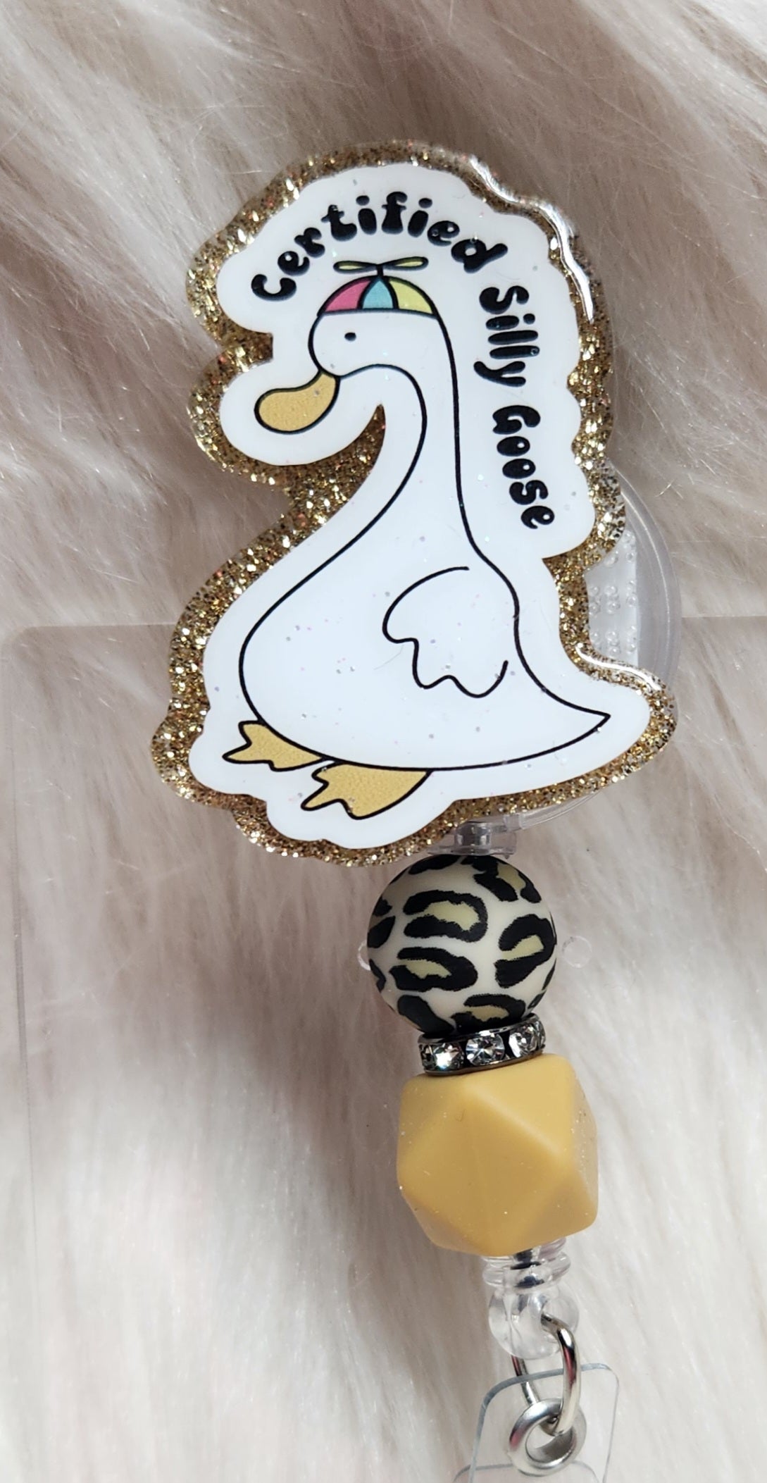 Certified Silly Goose Badge Reel Face