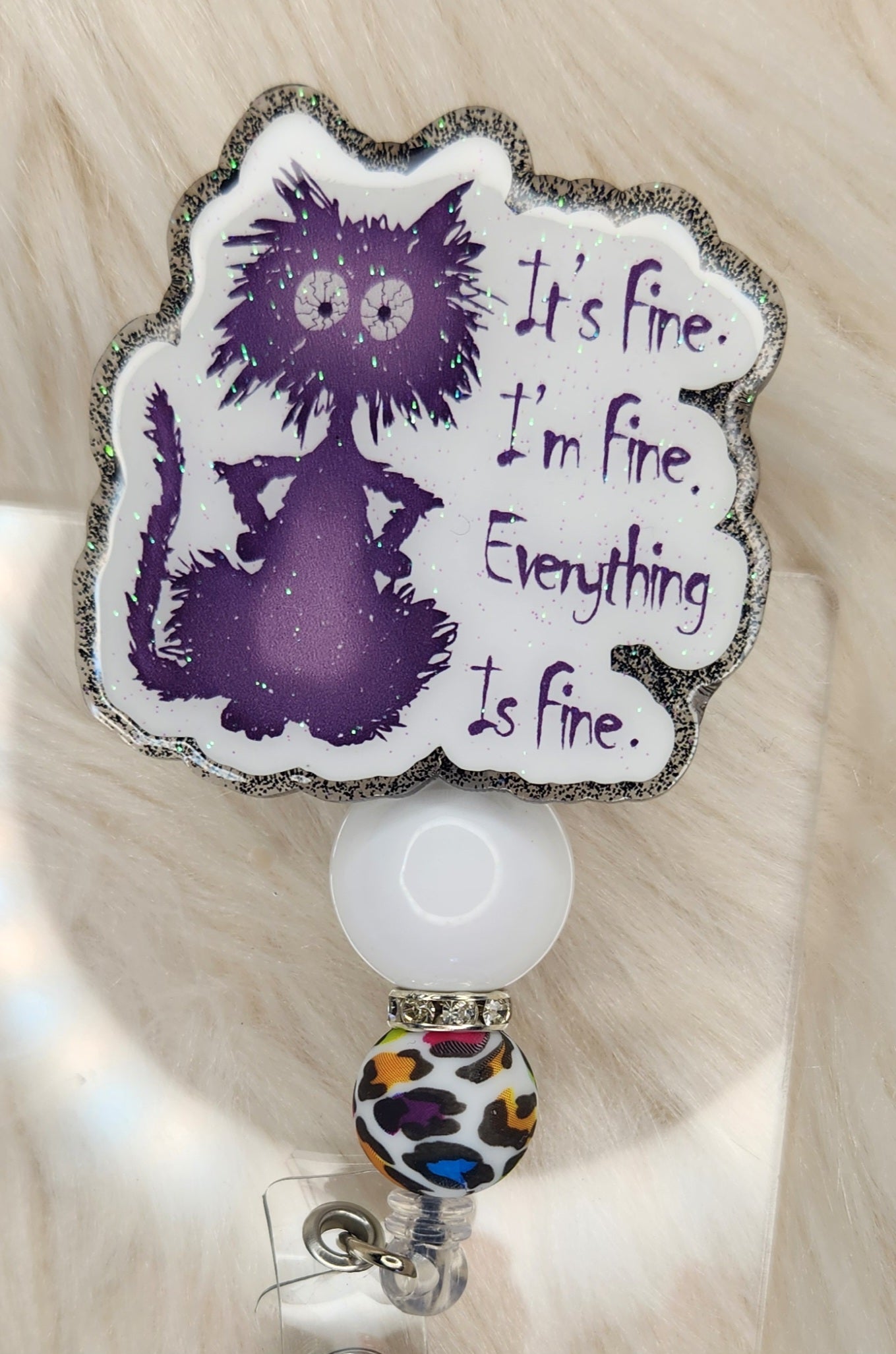 Everything Is Fine Badge Reel Face