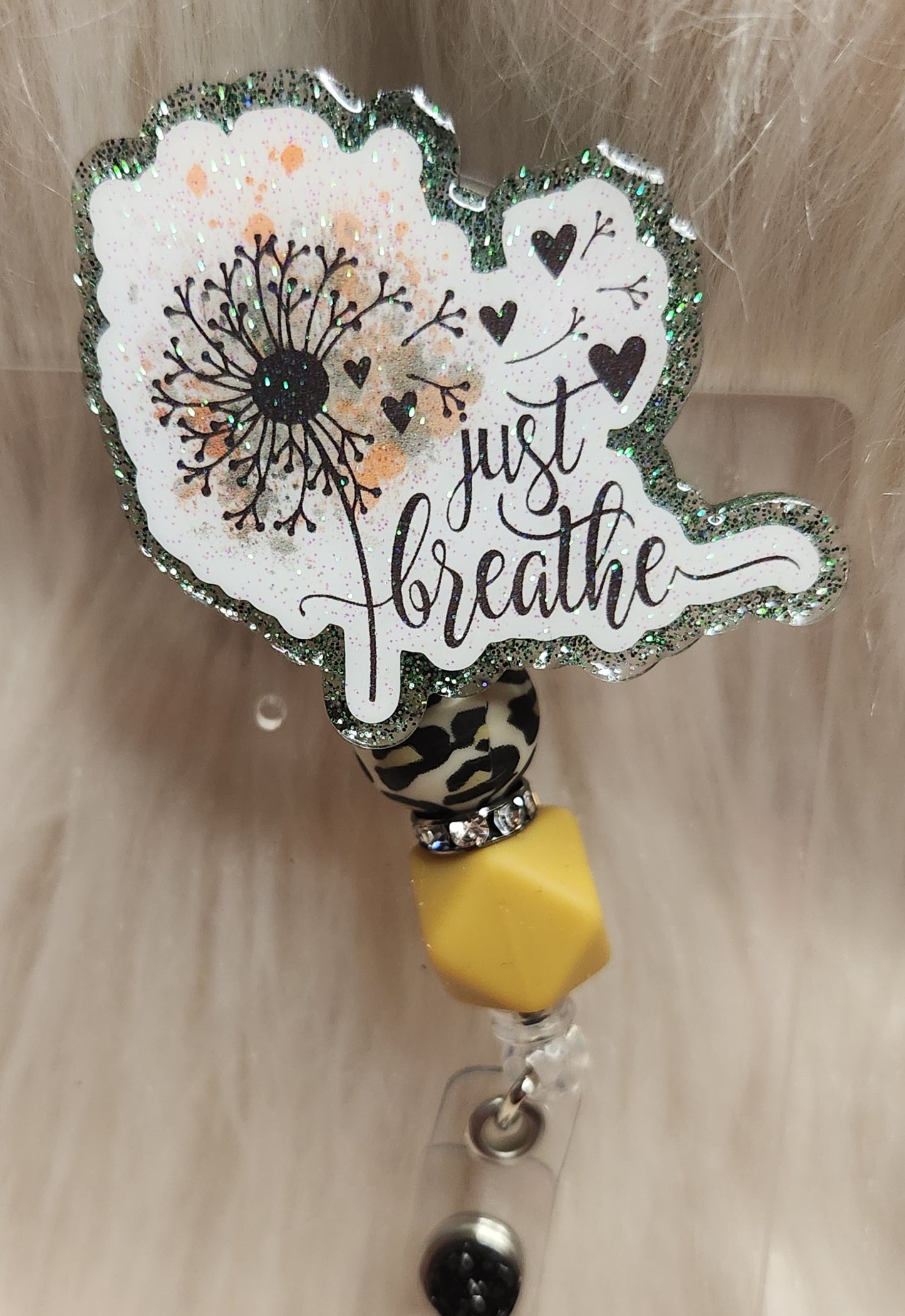 Just Breathe Badge Reel Face