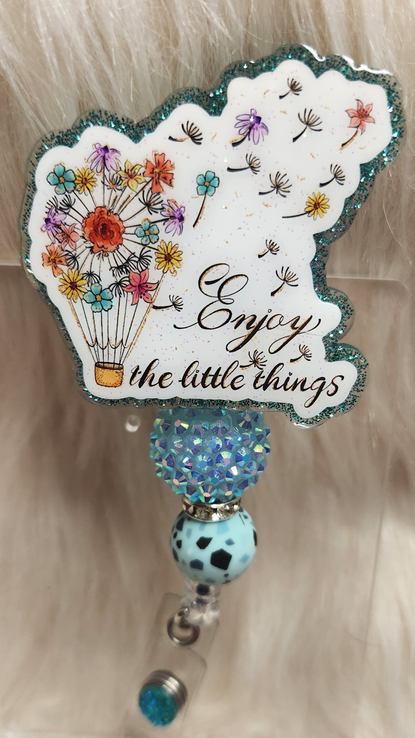 Enjoy The Little Things Badge Reel Face