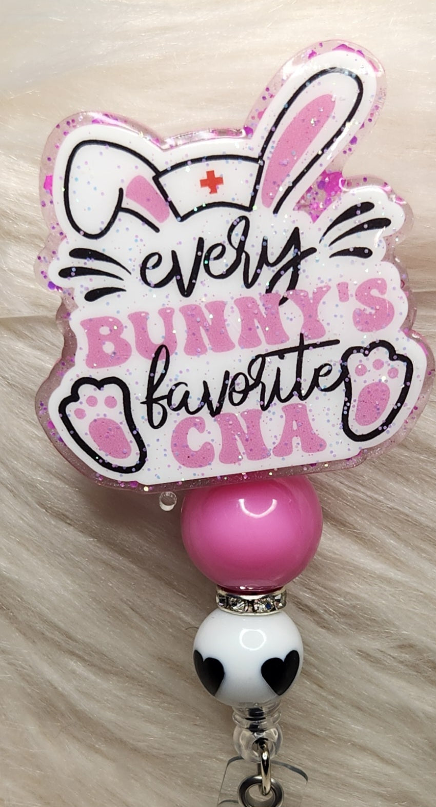 Every Bunny CNA Badge Reel Face