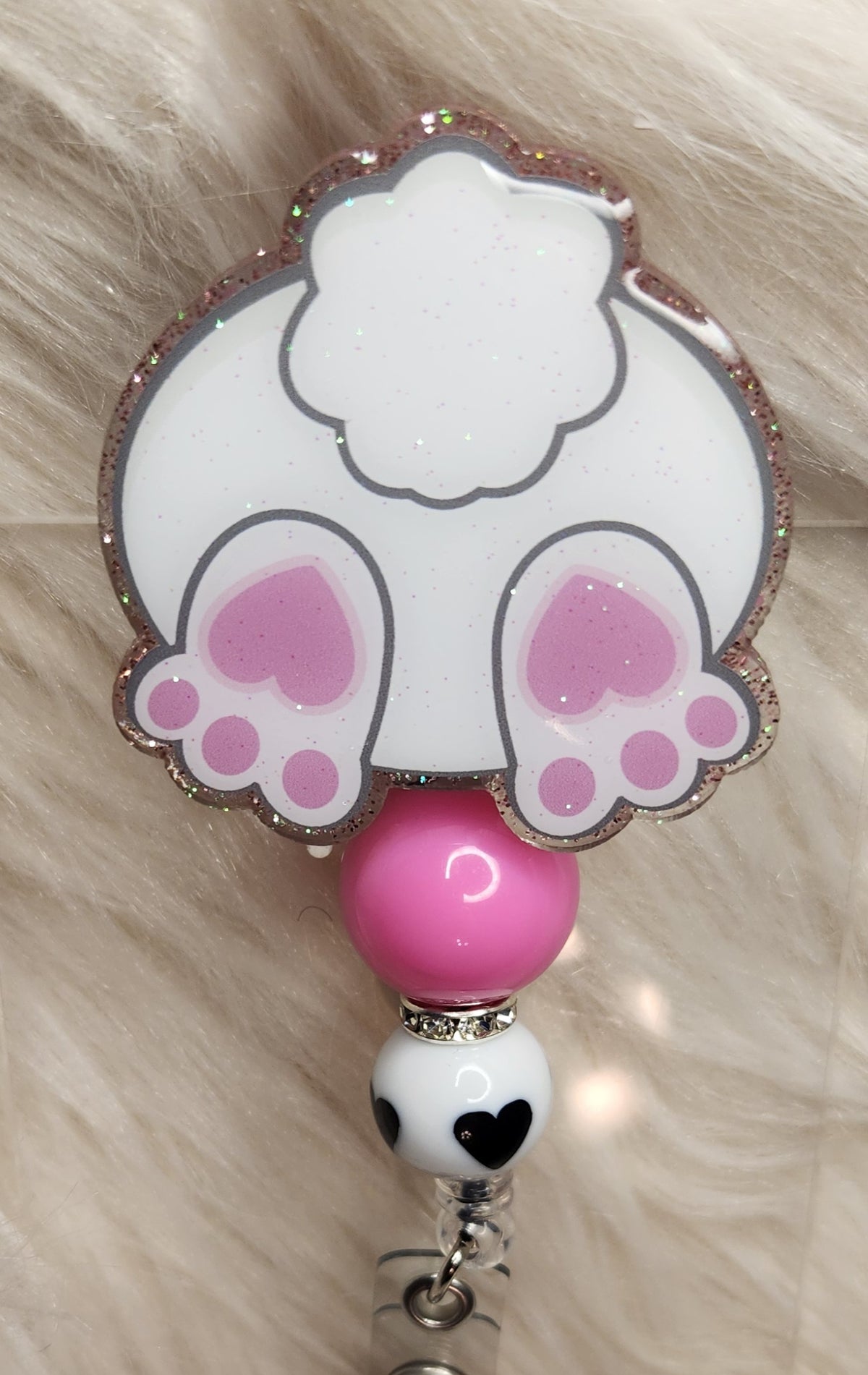 Bunny Tail Badge Reel Face