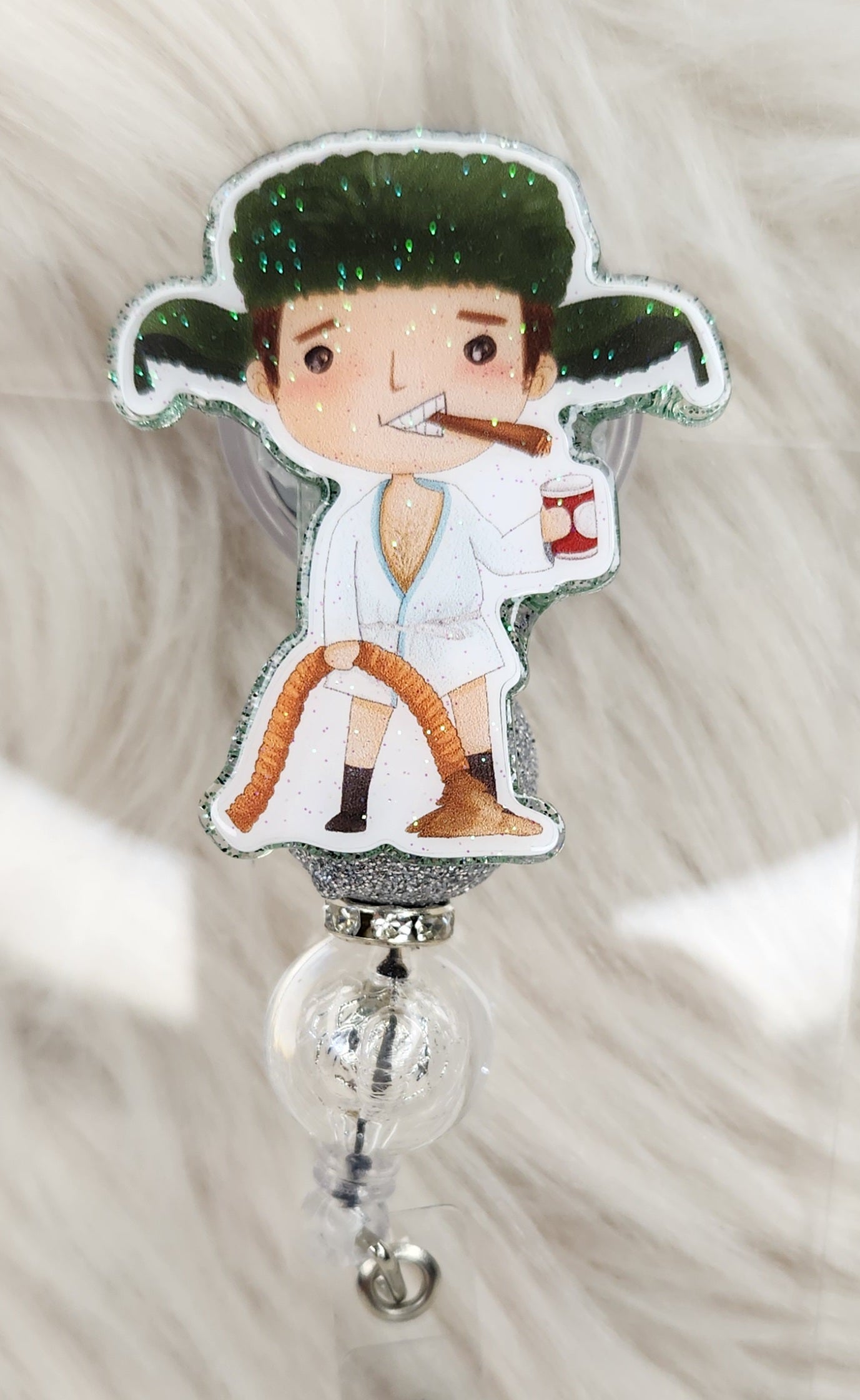 Vacation Man Badge Reel Face