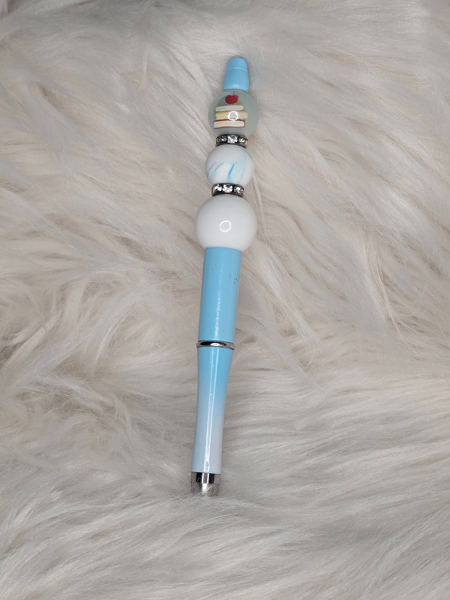 Blue Books Beaded Pen