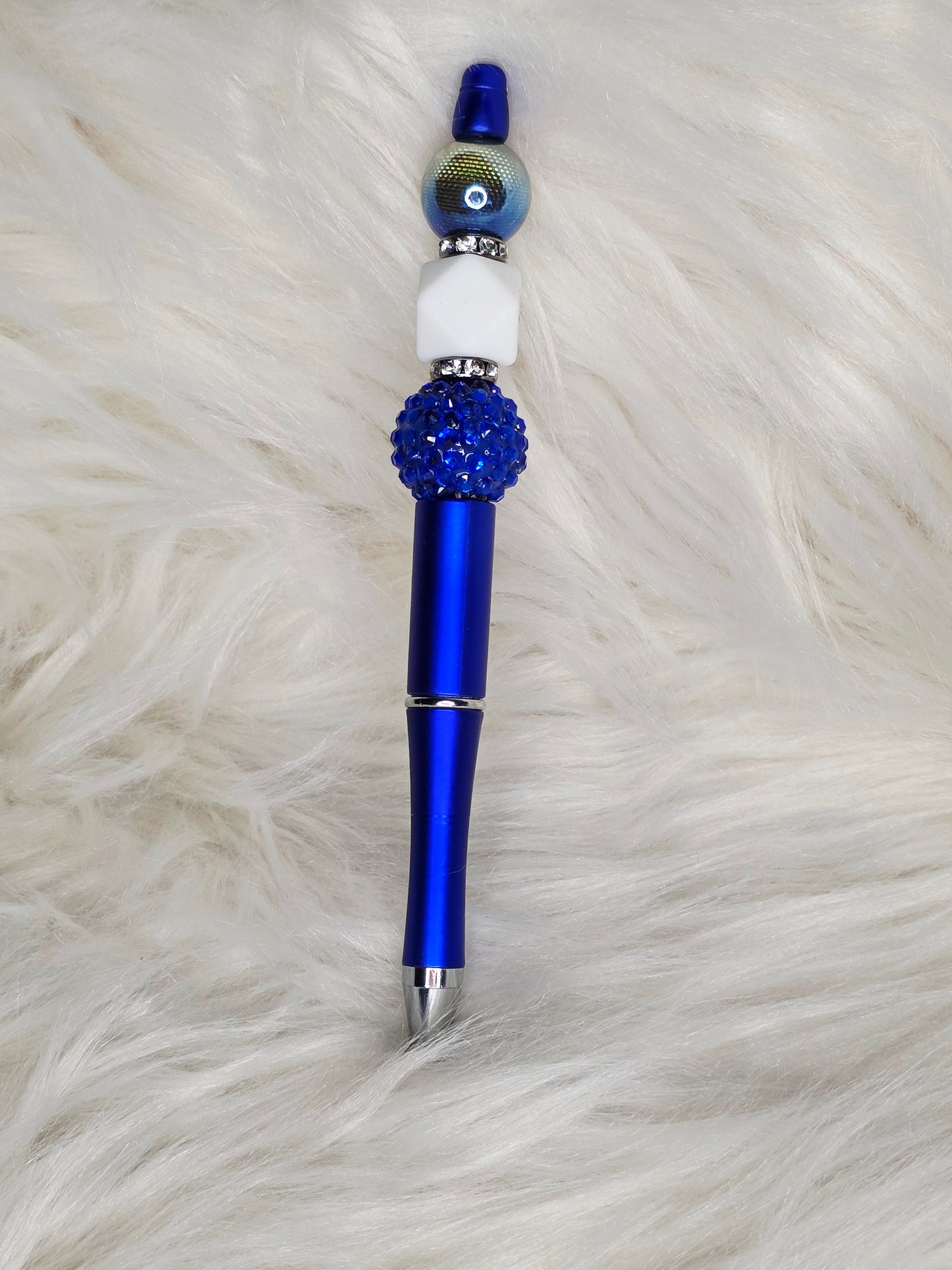 Dark Blue Beaded Pen