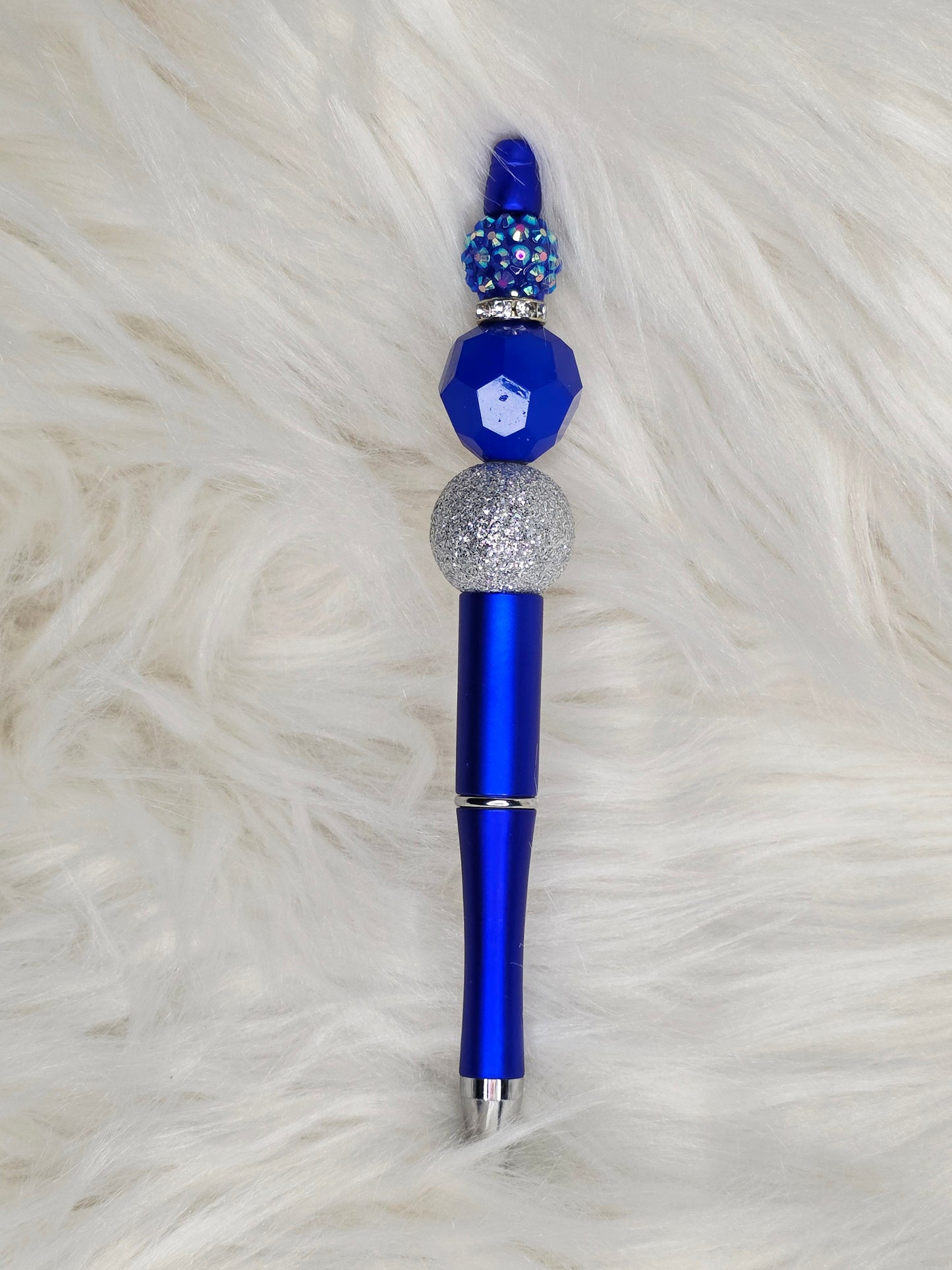 Dark Blue Beaded Pen