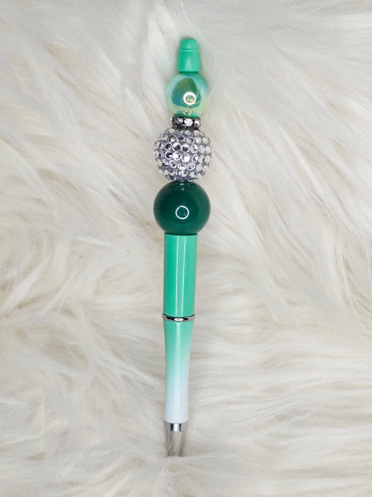 Green Beaded Pen
