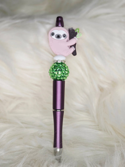 Sloth Beaded Pen