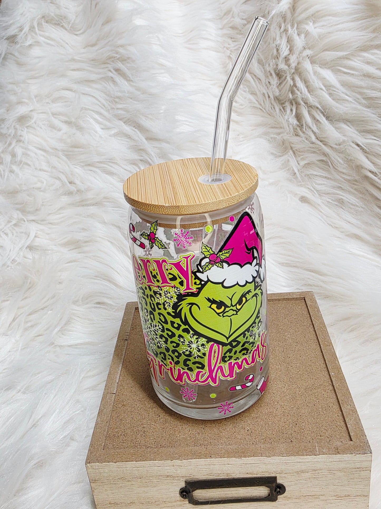 16 oz Grinch Glass Tumbler