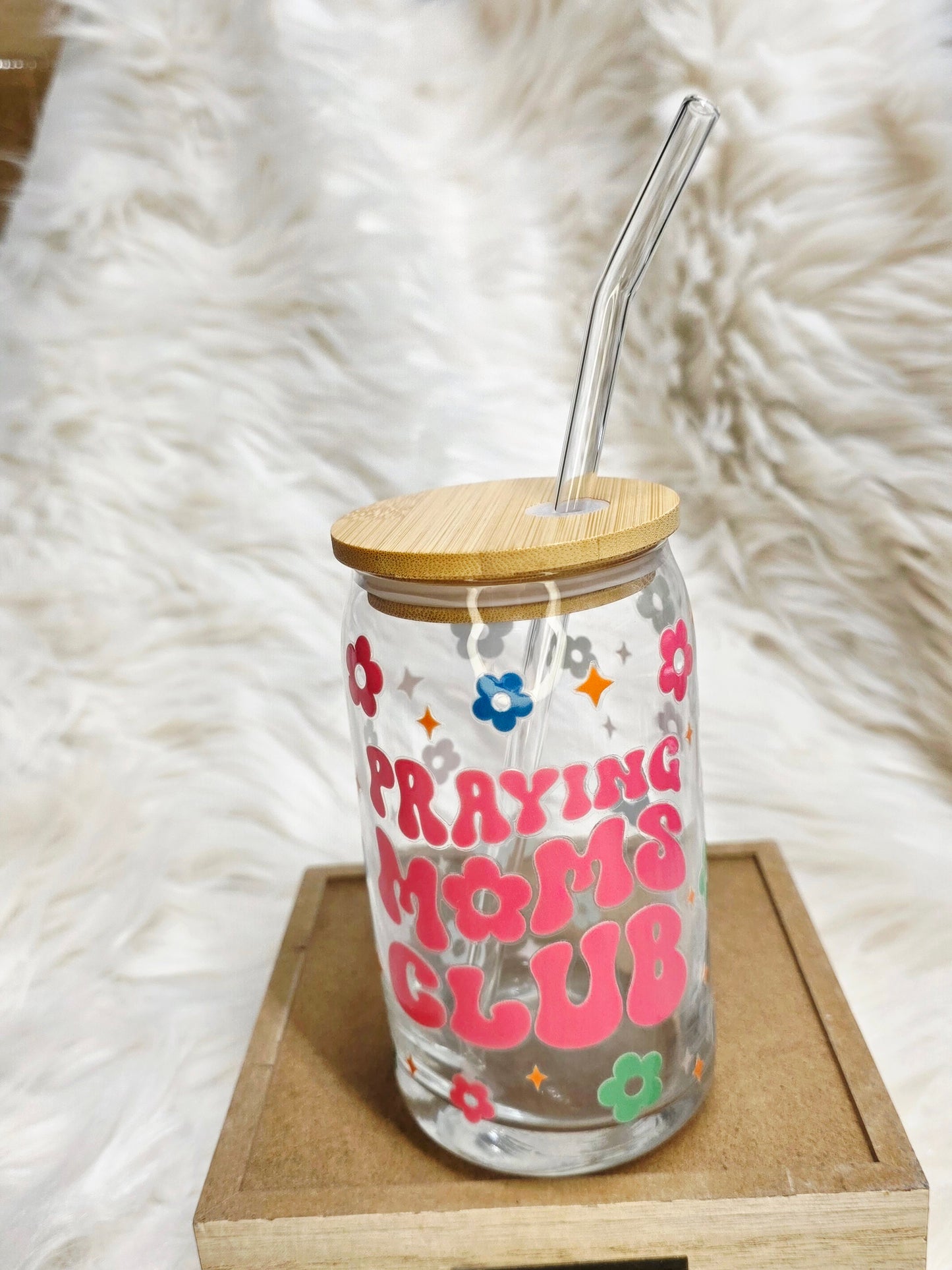 16 oz Praying Moms Glass Tumbler