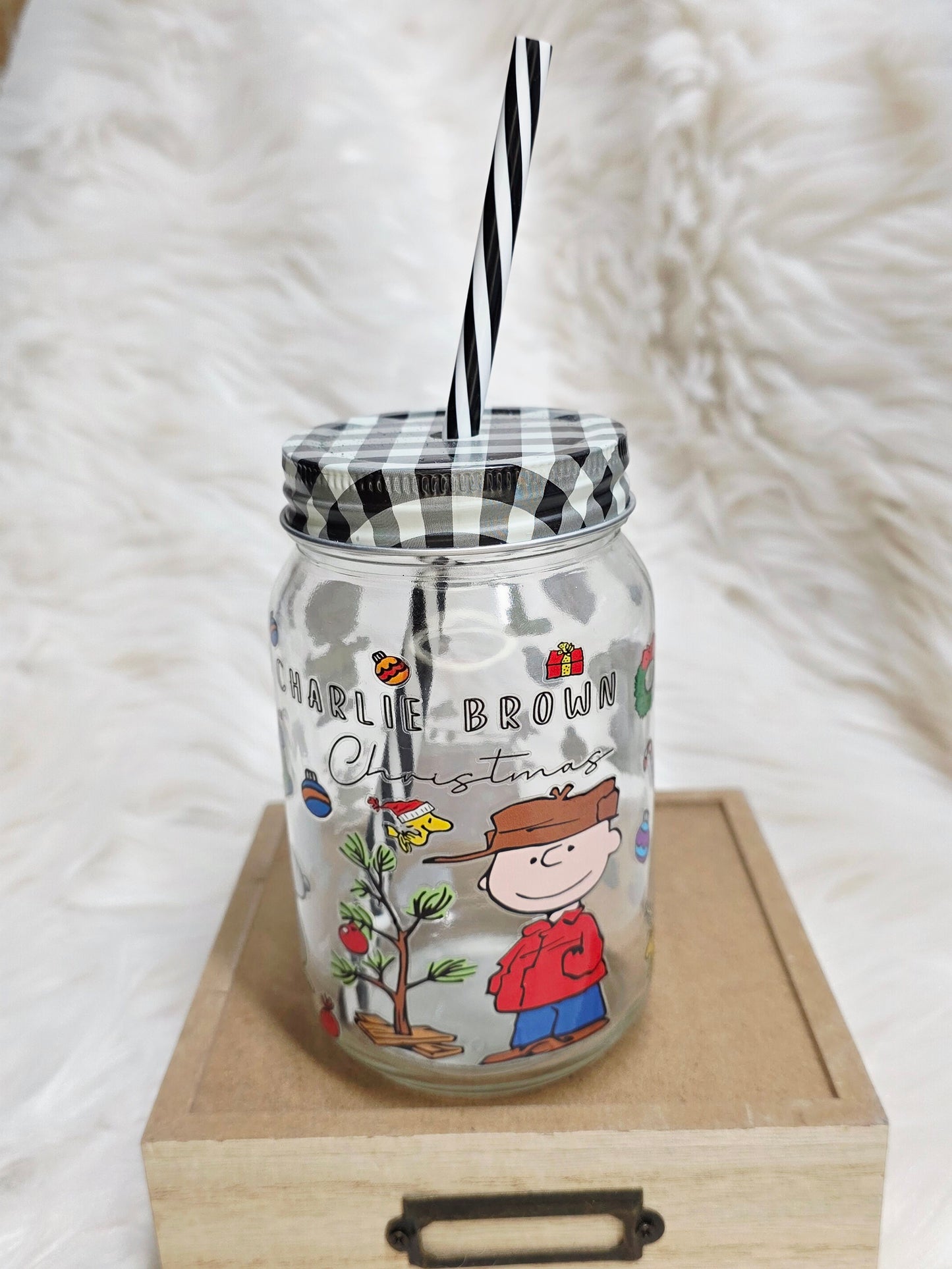 16 oz. CB Christmas Glass Tumbler
