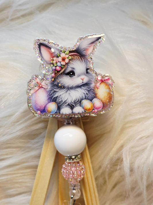 Pretty Bunny Badge Reel Face