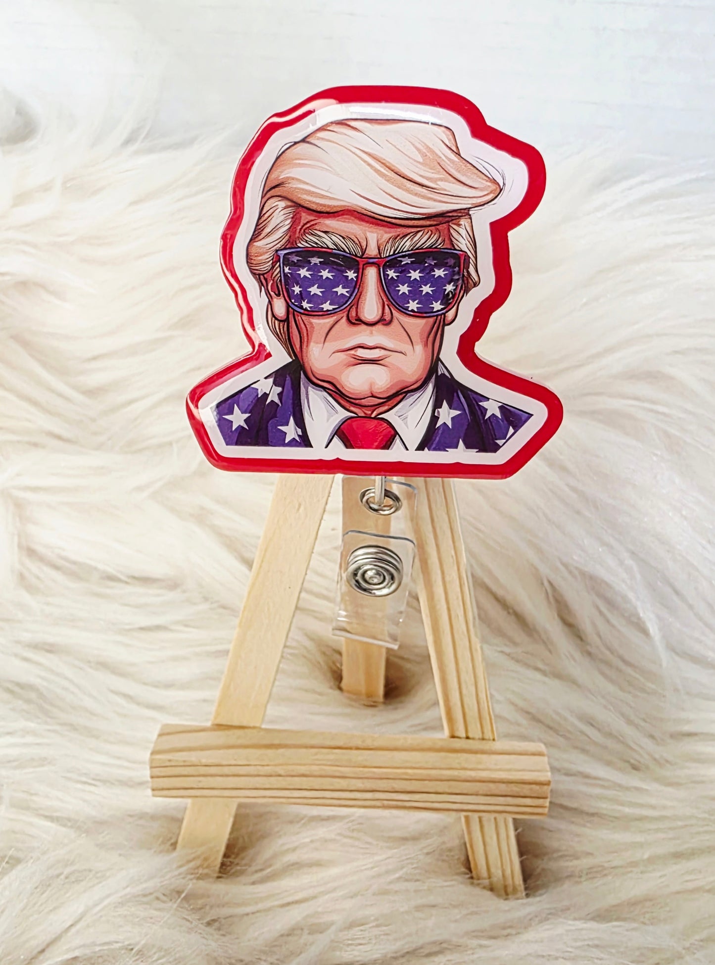 Trump Badge Reel Face