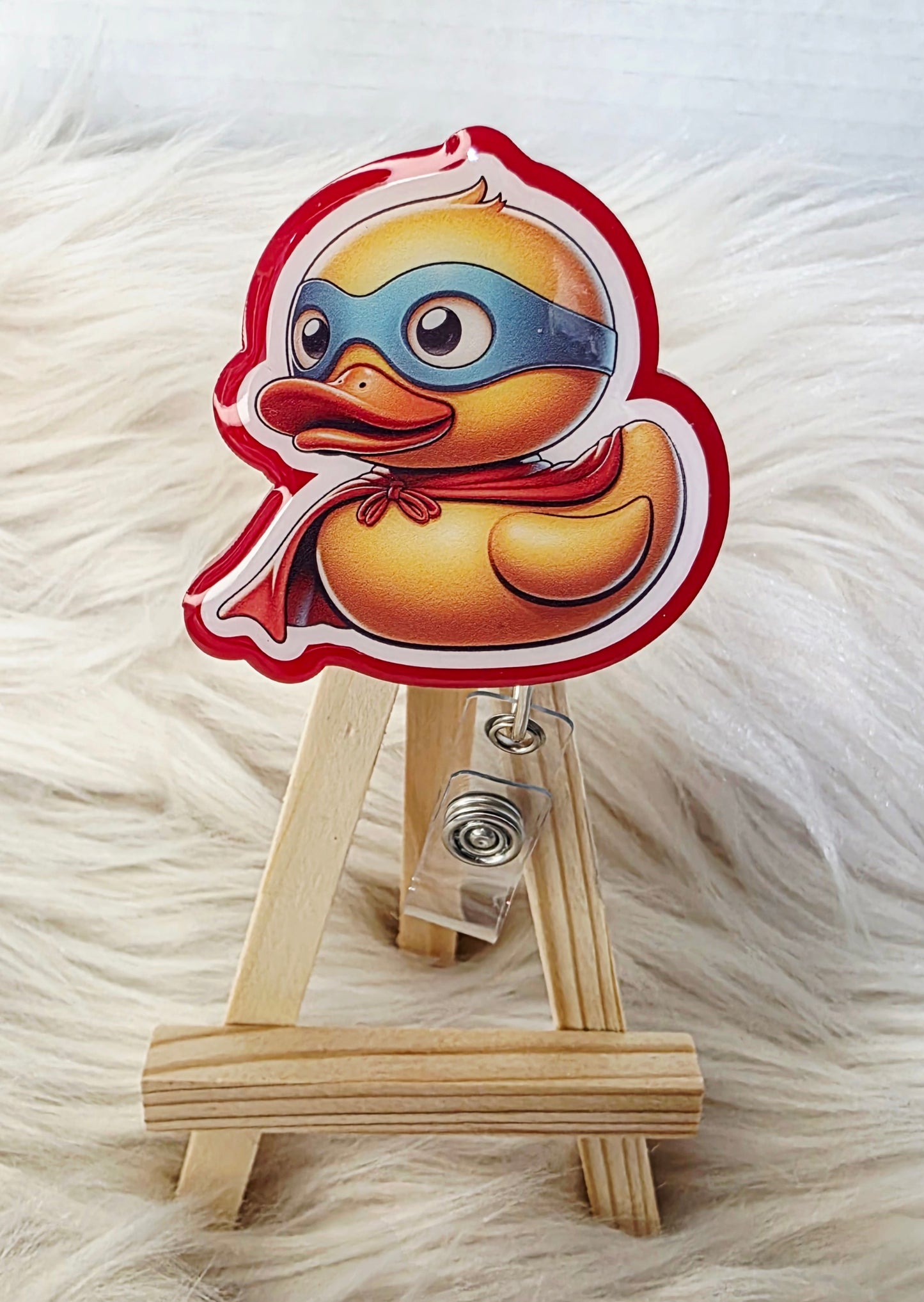Super Duck Badge Reel Face