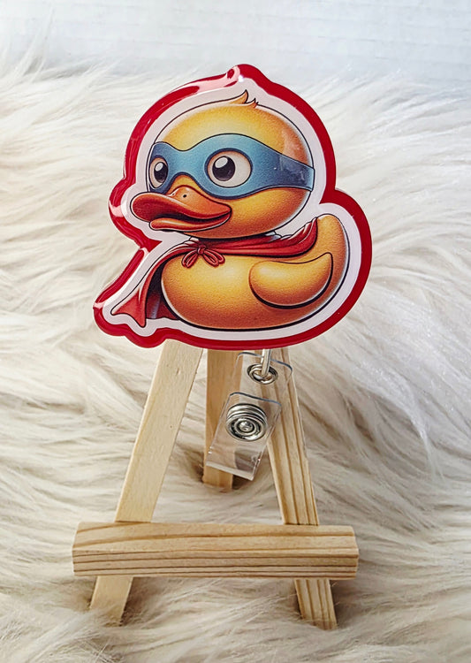 Super Duck Badge Reel Face
