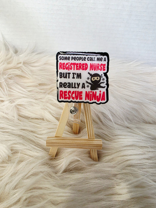 Rescue Ninja Badge Reel Face