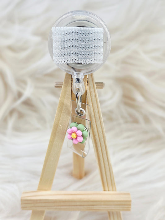 Flower Basic Interchangeable Badge Reel (Belt Clip)