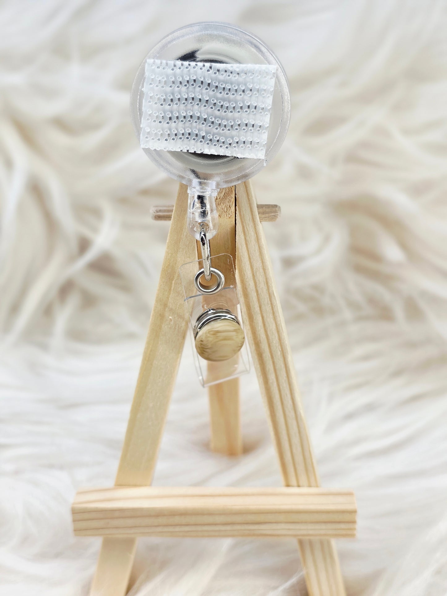 Wooden Basic Interchangeable Badge Reel (Belt Clip)