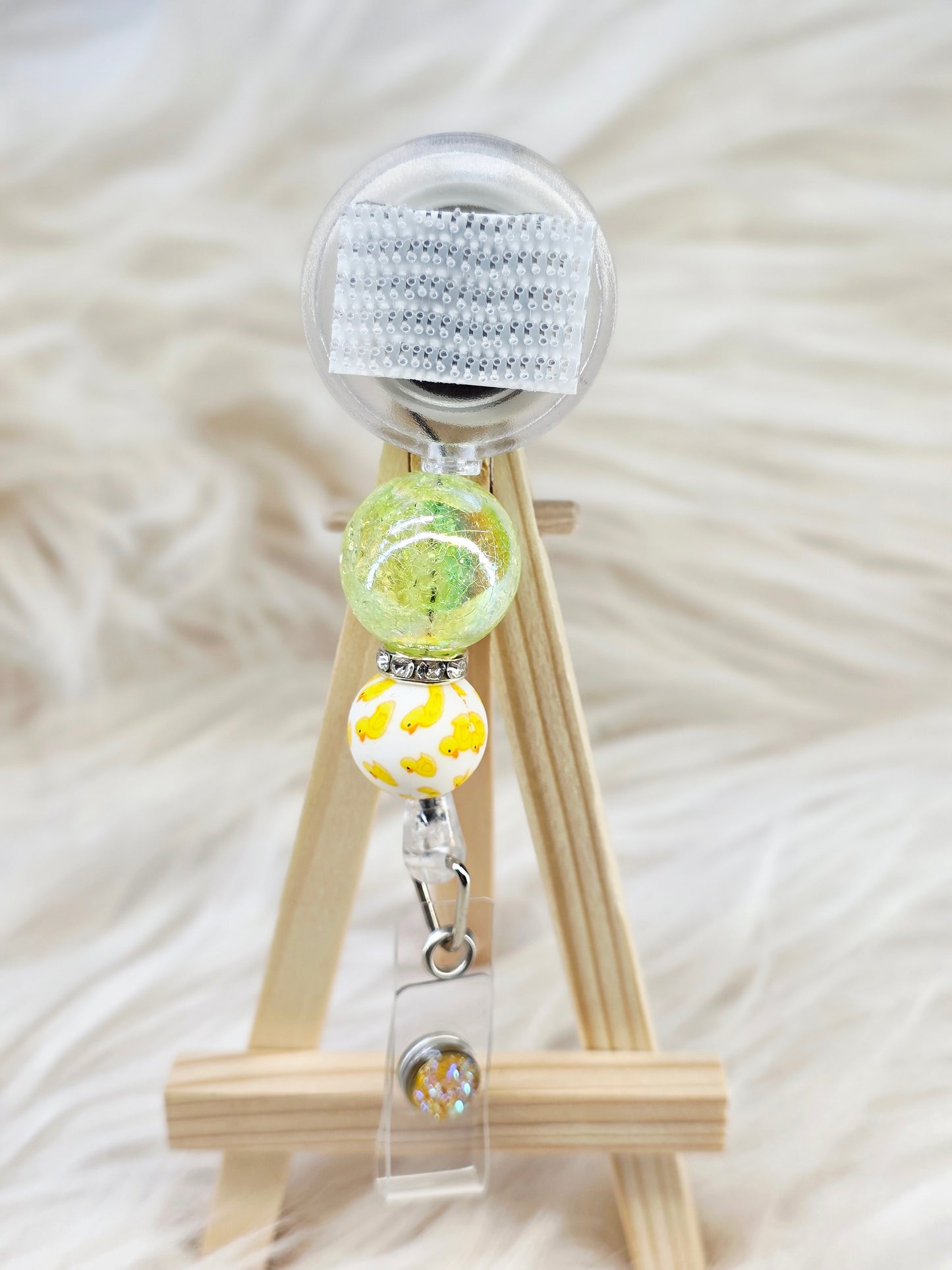 Duck Beaded Interchangeable Badge Reel (Belt Clip)