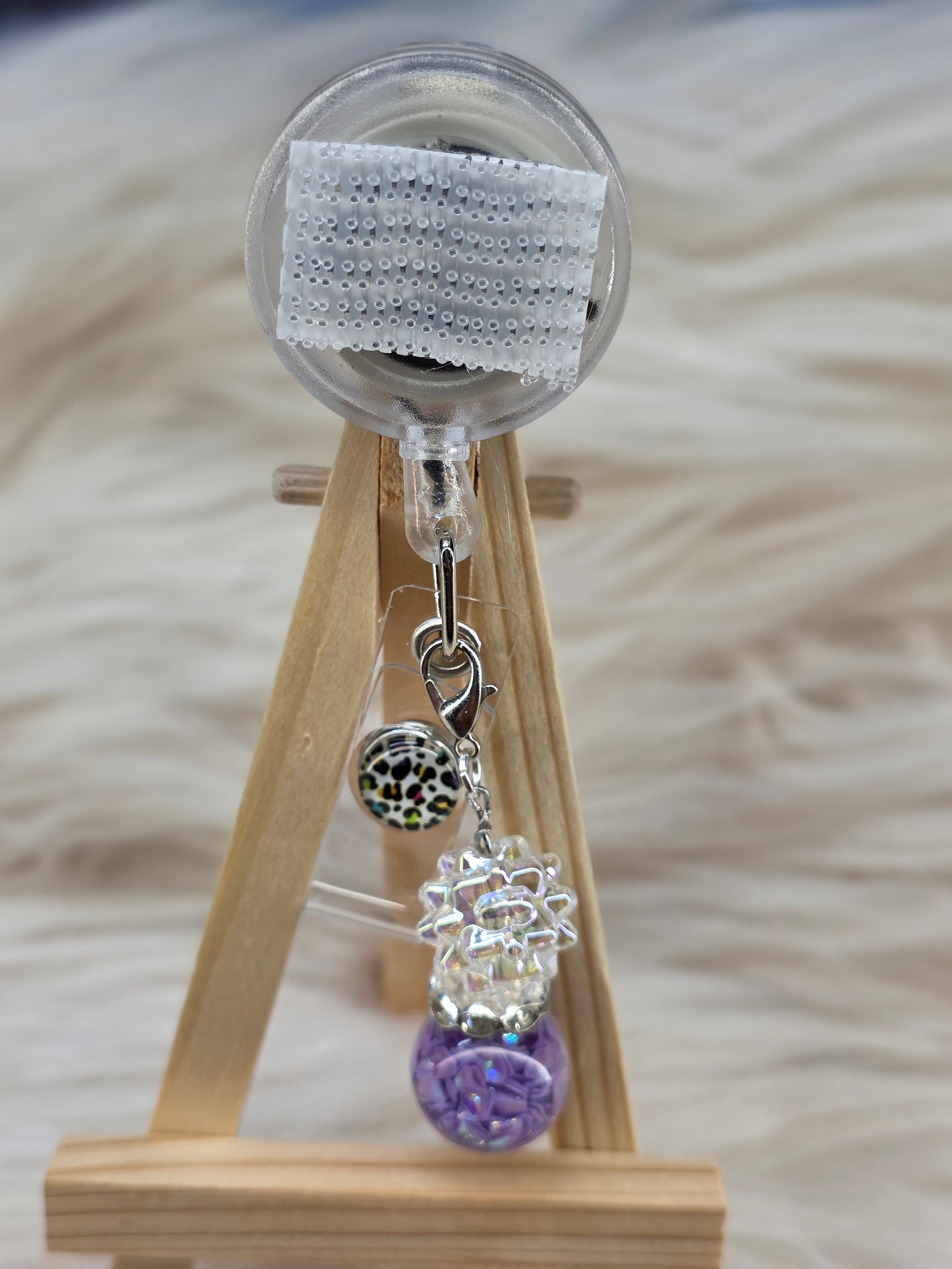 Purple Badge Reel Charm