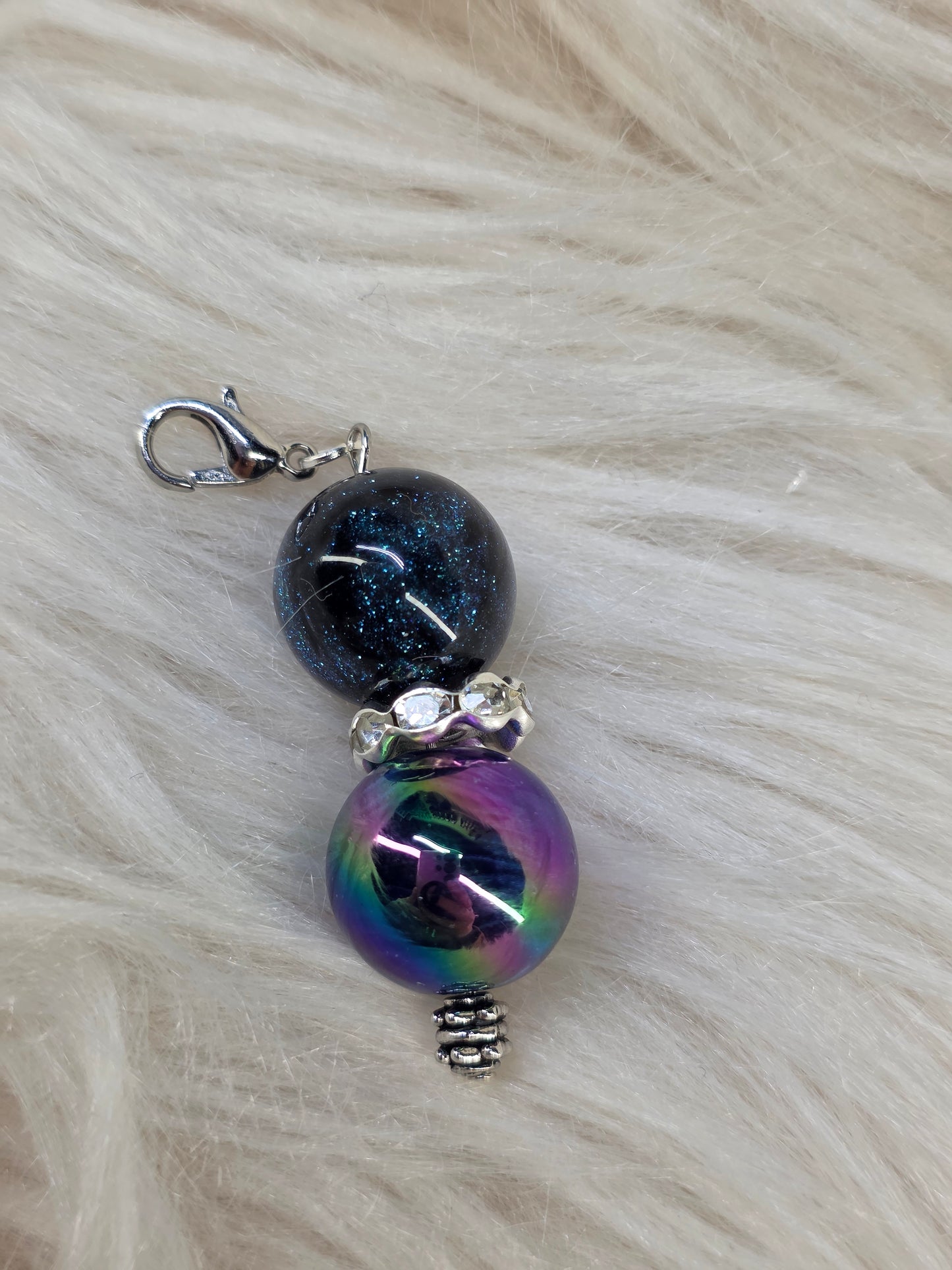 Dark Blue Badge Reel Charm