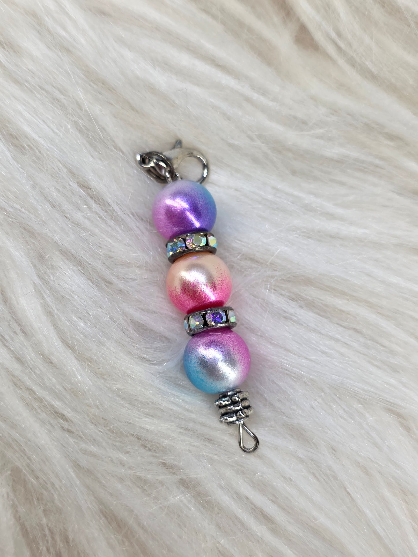 Pastel Trio Badge Reel Charm