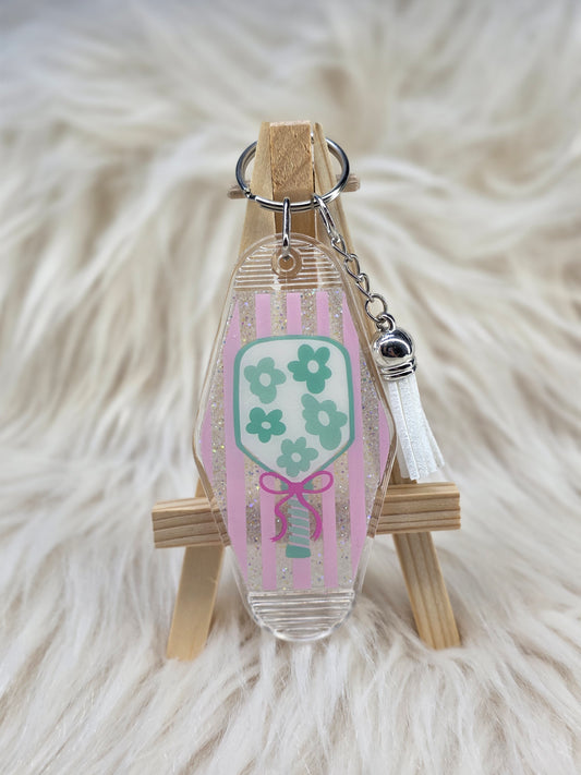 Pickleball Paddle Keychain
