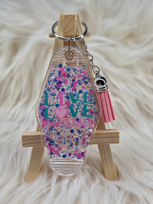 Live Love PickleBall keychain