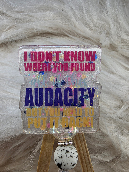 I Don't Know Where You Found All of This Audacity