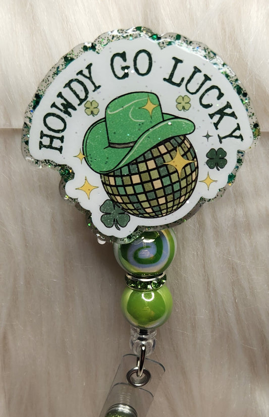 Howdy Go Lucky Badge Reel Face