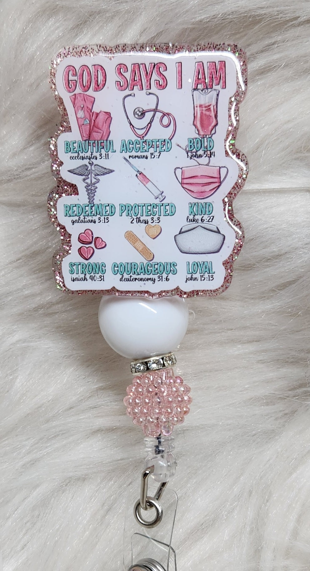 God Says I Am Badge Reel Face