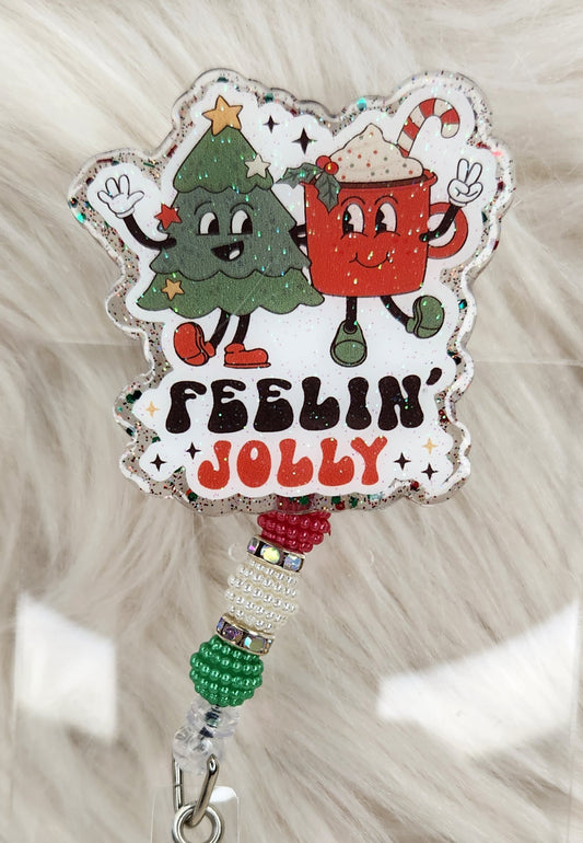 Feelin Jolly #2  Badge Reel Face