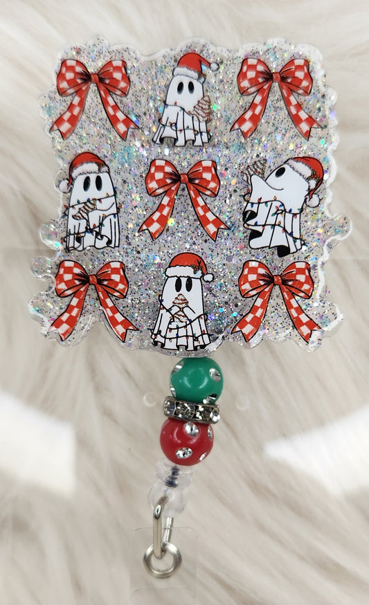 Ghosts and Bows Badge Reel Face