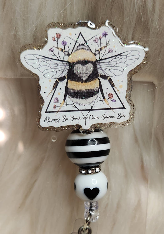Queen Bee Badge Reel Face