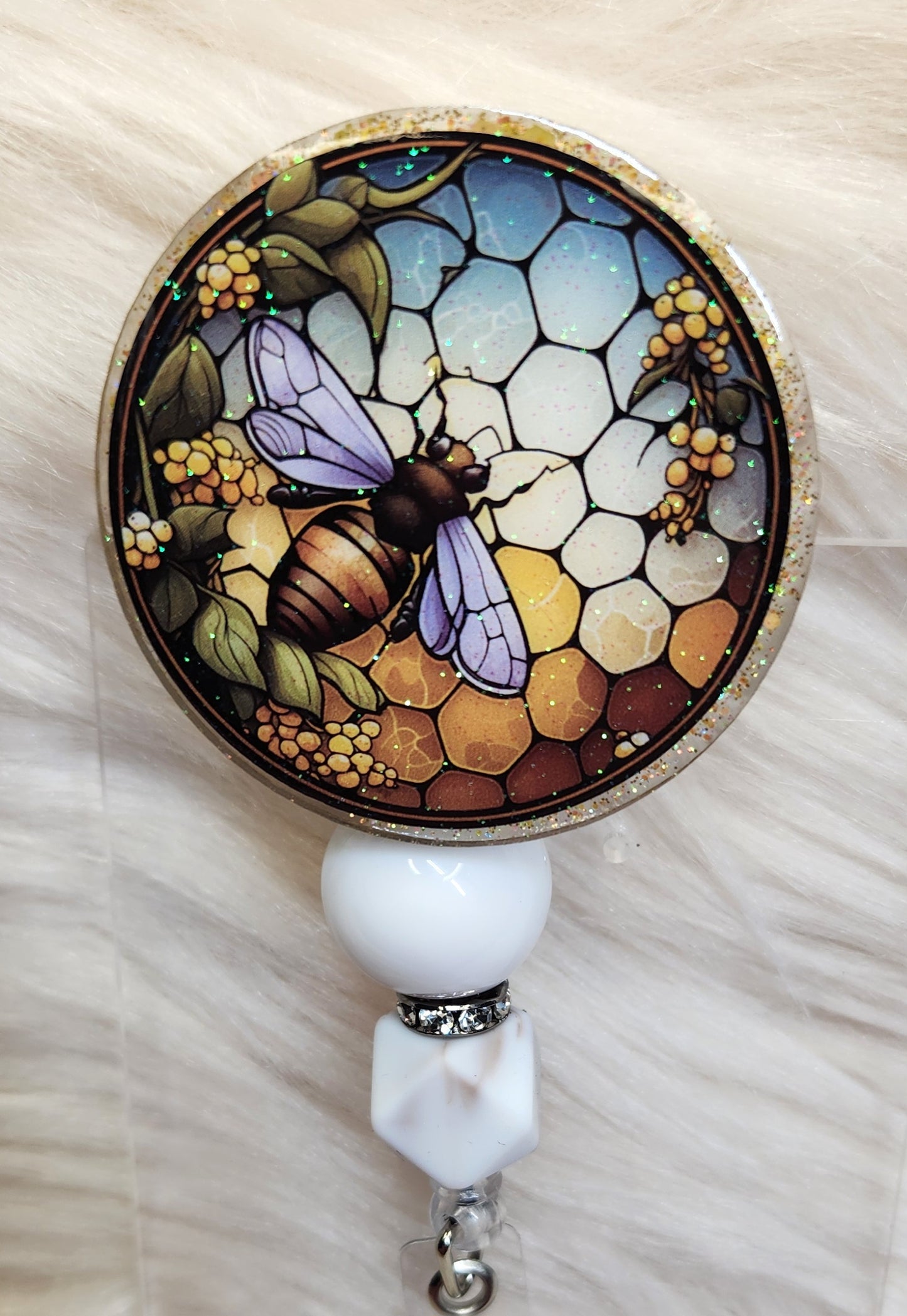 Bee Badge Reel Face