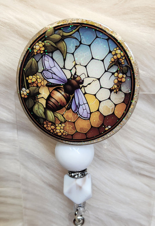 Bee Badge Reel Face