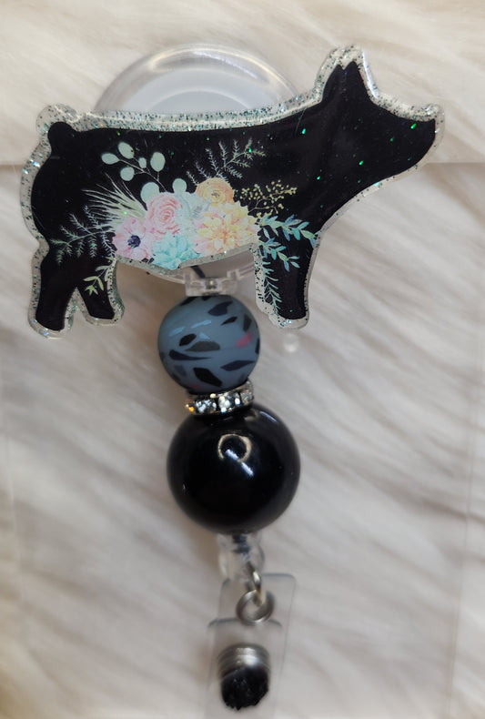 Pig Badge Reel Face
