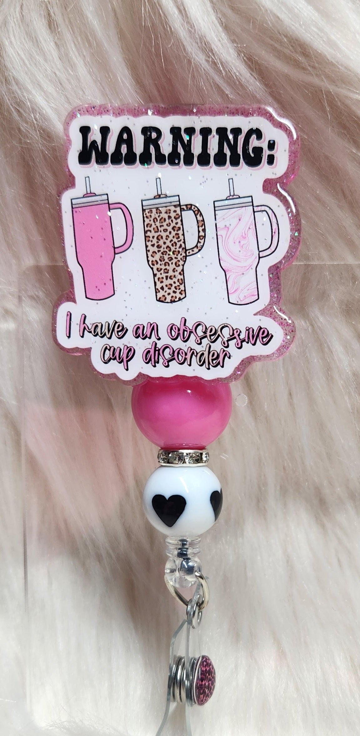 Obsessive Cup Disorder Badge Reel Face
