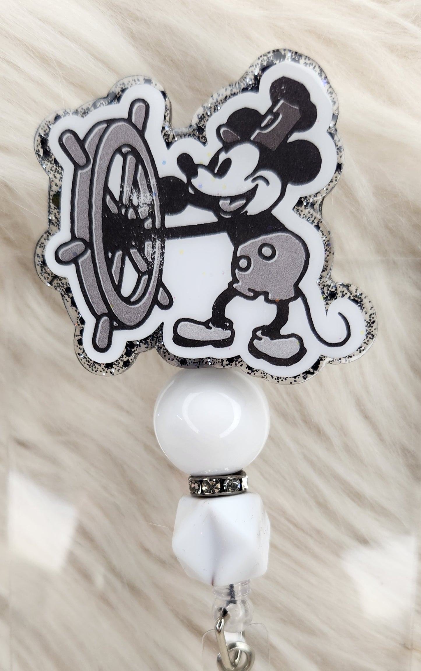 Tugboat Mouse Badge Reel Face
