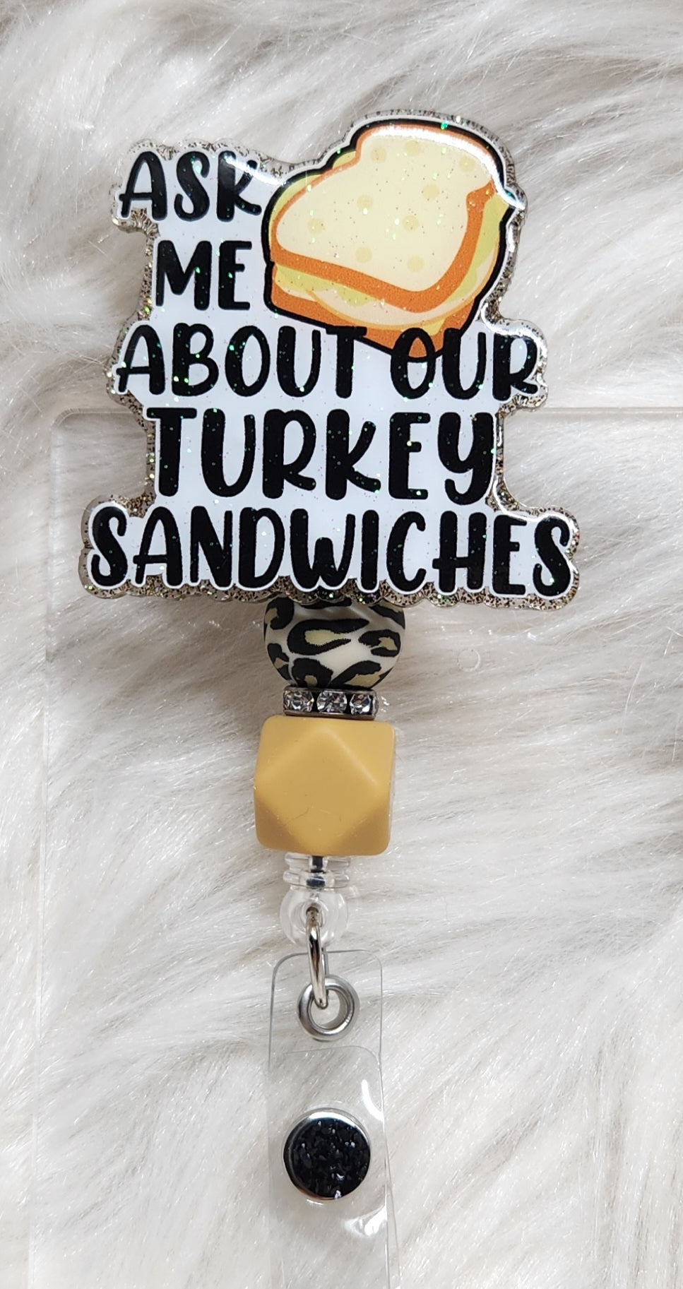 Turkey Sandwich Badge Reel Face