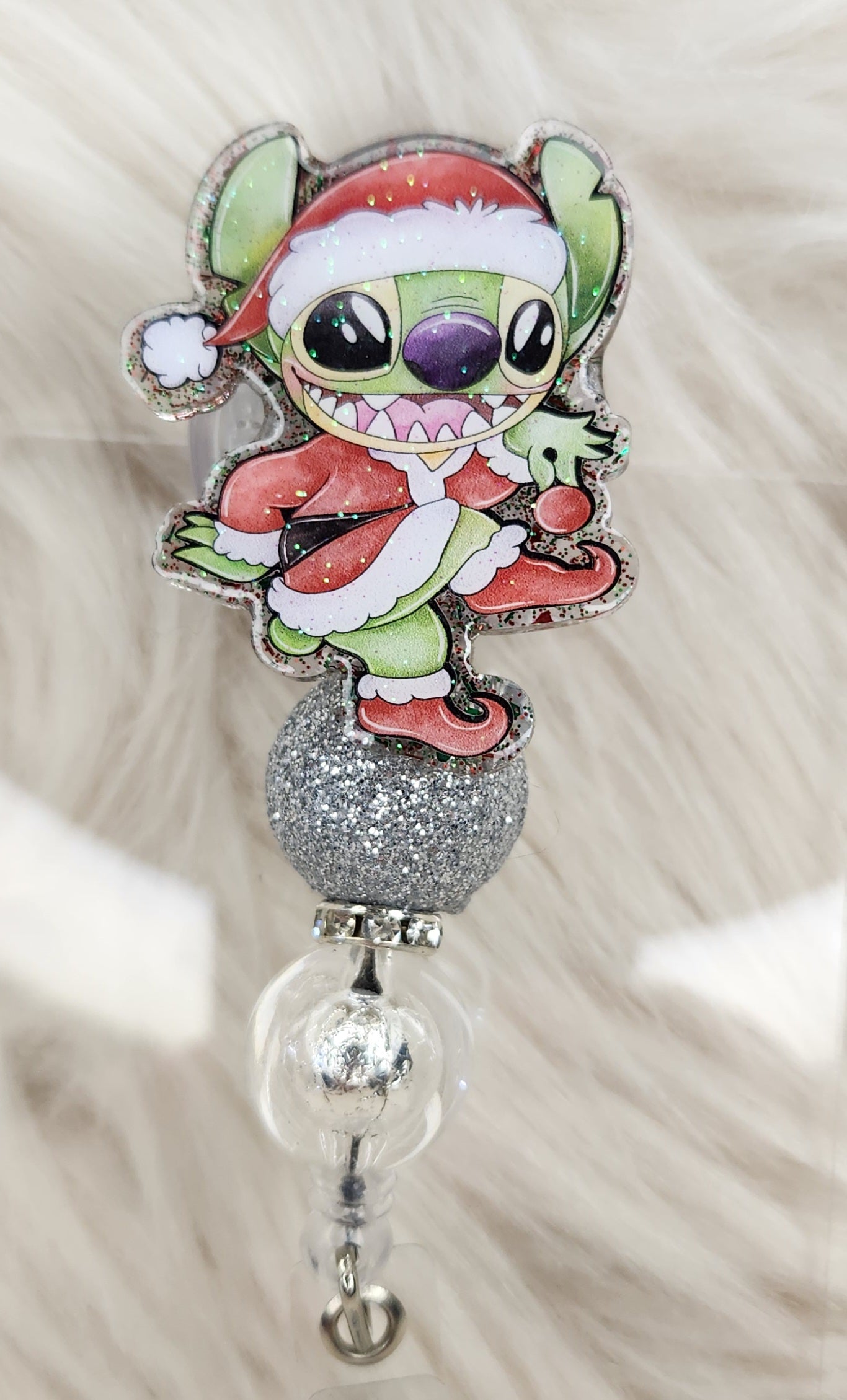Green Alien Badge Reel Face