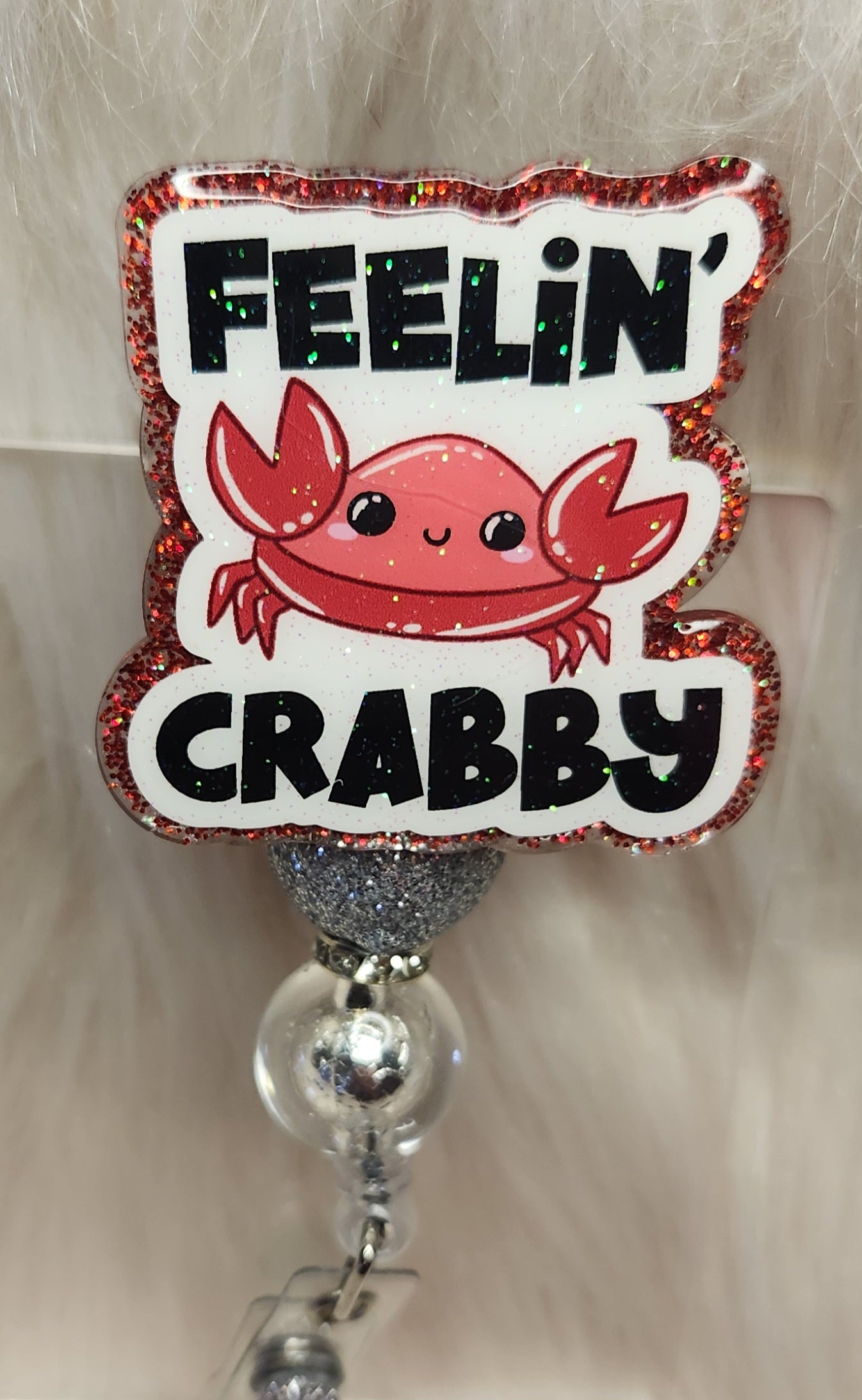 Feelin' Crabby Badge Reel Face